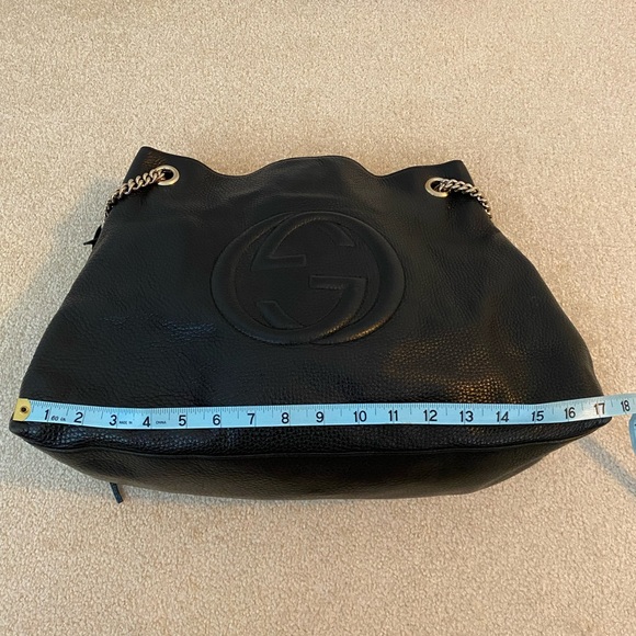 GUC - Gucci Soho Black Cellarius Pebbled Leather Soho Bag - Picture 14 of 16